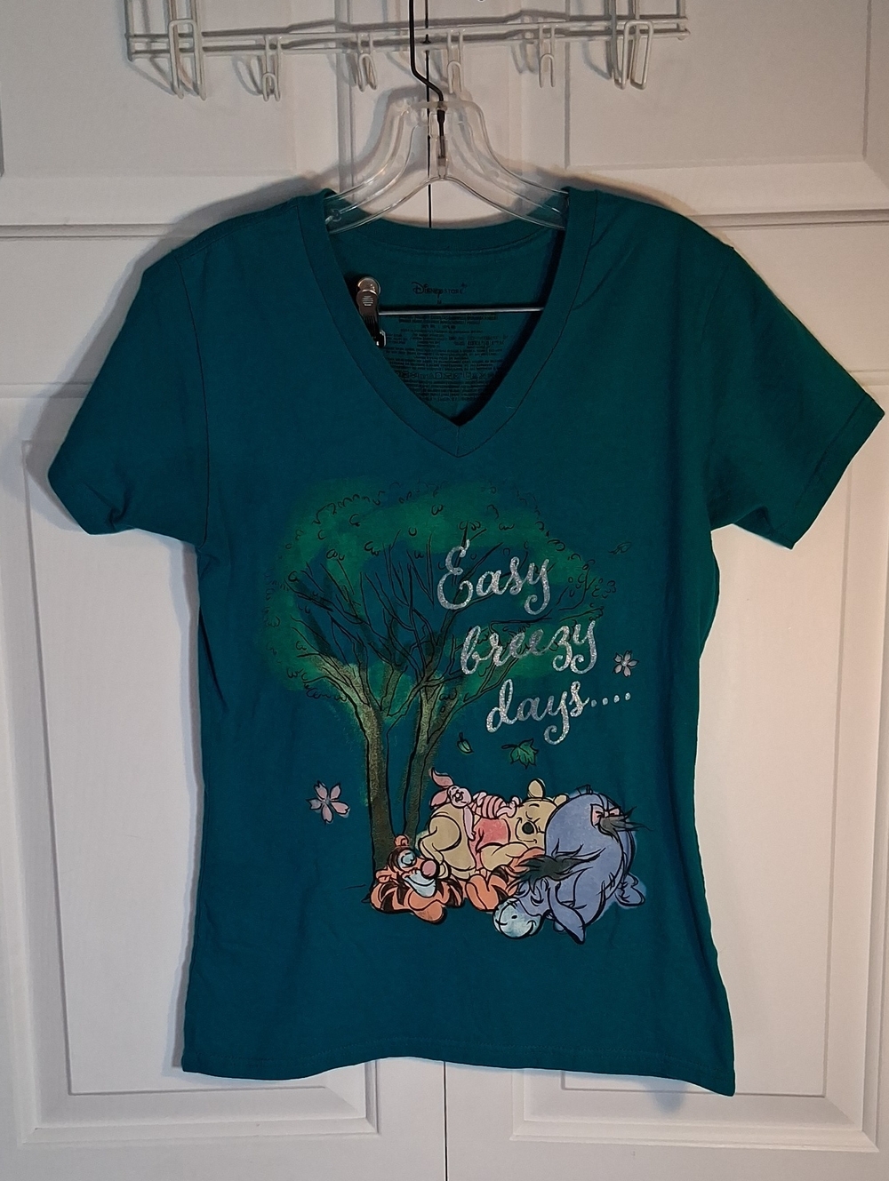 Disney Teal Winnie the Pooh "Easy Breezy Days" Graphic Tee